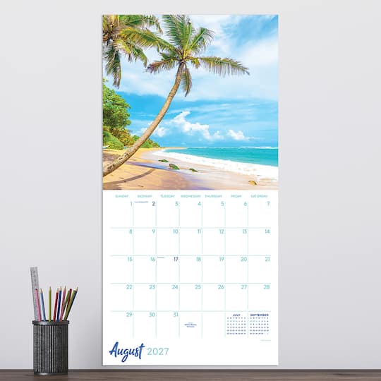 2027 Tropical Beaches Wall Calendar